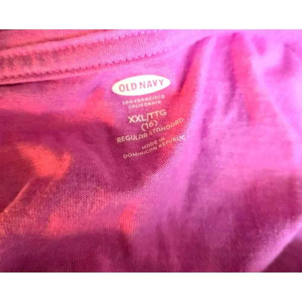 Old Navy Always Amazing Girls Long Sleeve T-Shirt XXL Purple Silver jj3753